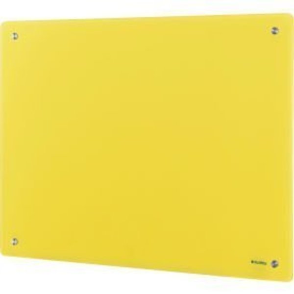 Global Equipment Magnetic Glass Dry Erase Board - 36"W x 24"H - Yellow 696700